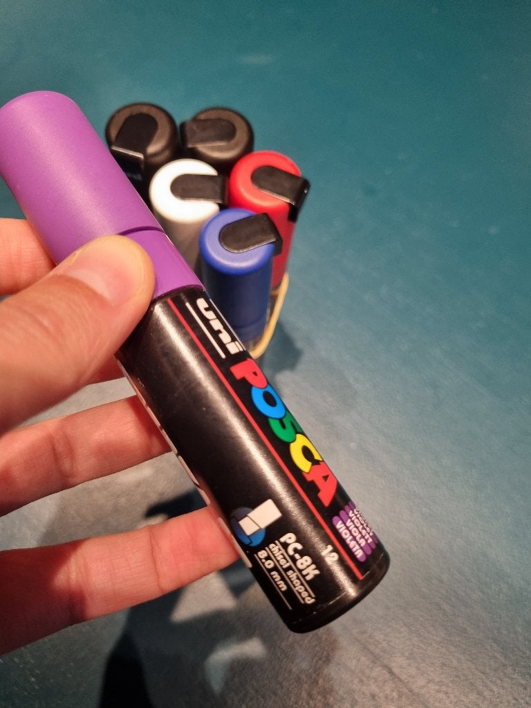Posca stiften set van 6 stuks, Ophalen of Verzenden, Gebruikt, Potlood of Stift