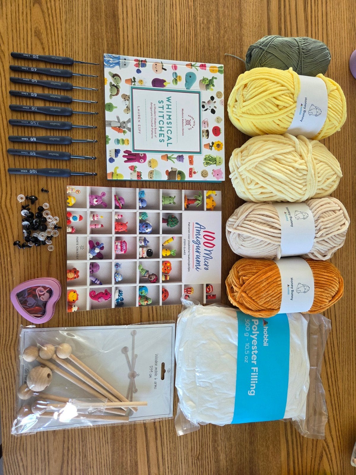 Haakpakket: Boeken, Haken, Vulling, Ogen, Haken, Wol, Hobby en Vrije tijd, Breien en Haken, Ophalen, Haken, Wol of Garen