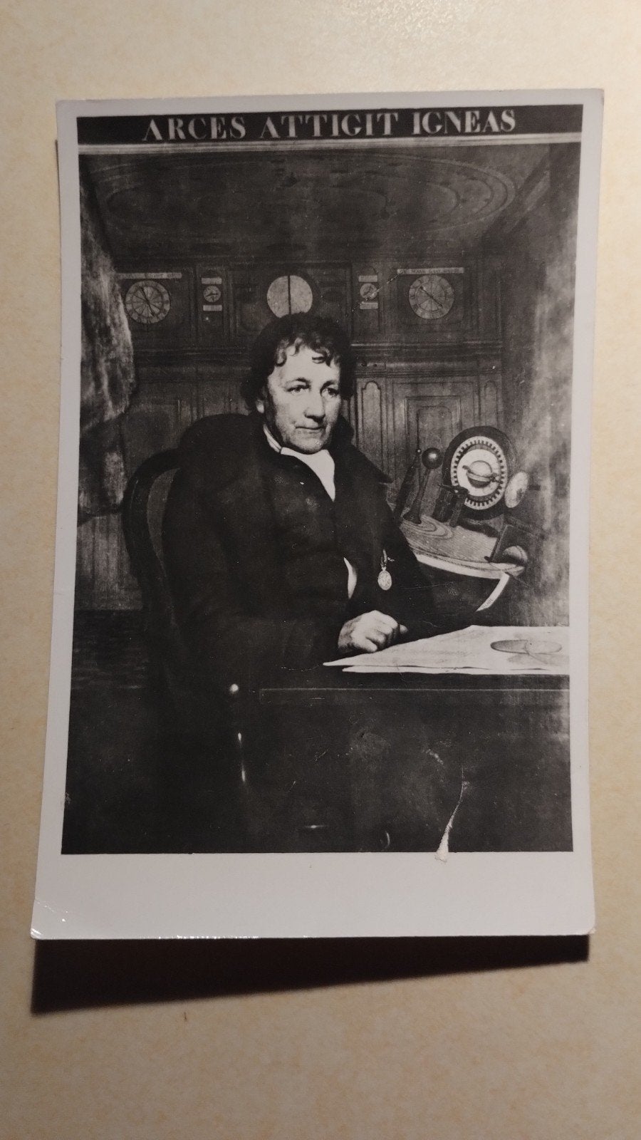 Eise Eisinga in planetarium, Gebruikt, Ophalen of Verzenden, Voor 1940, Prent