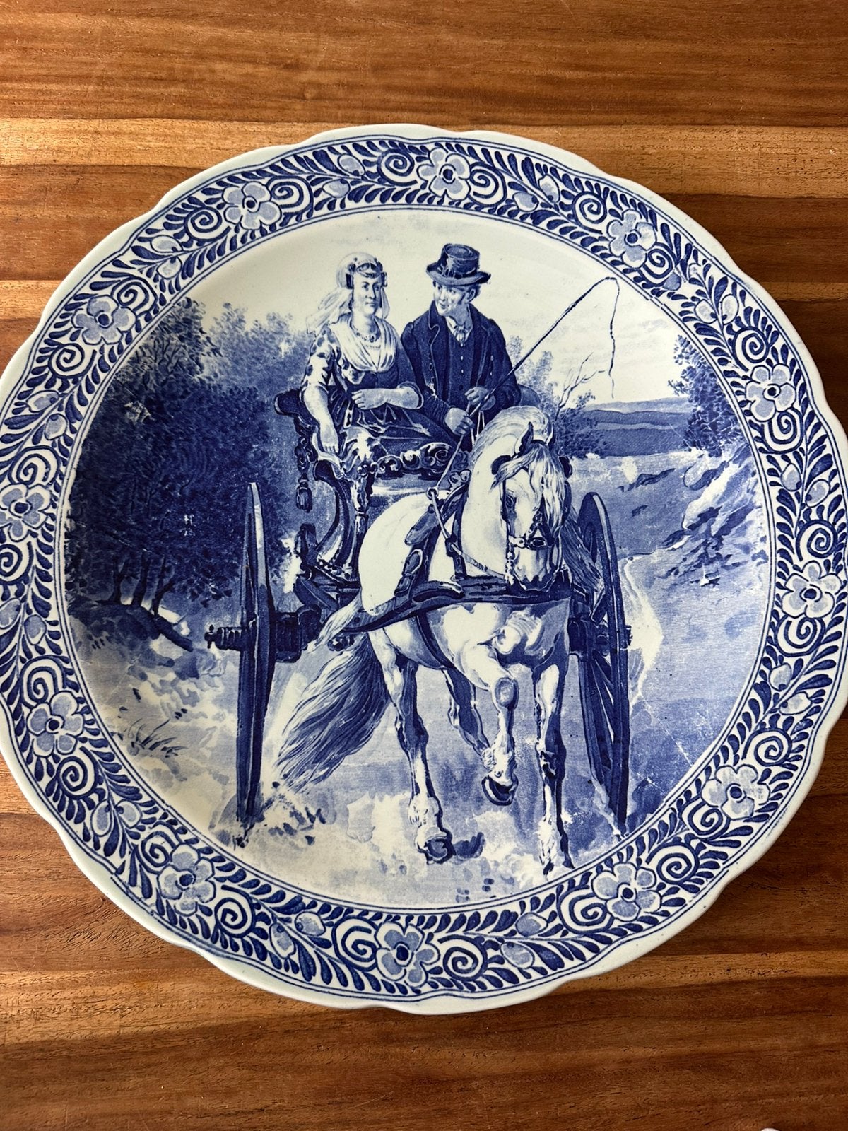 Prachtig Boch Delfts Blauw wandbord, Ophalen of Verzenden