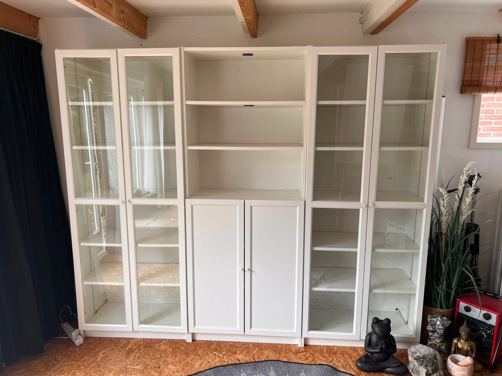 Vitrinekasten (2x) IKEA Billy, Ophalen, 200 cm of meer, Zo goed als nieuw, Minder dan 150 cm