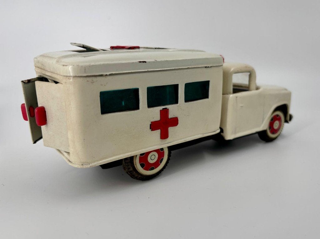 Nostalgisch blikken kinderspeelgoed, ambulance, Ophalen of Verzenden, Zo goed als nieuw, Auto's