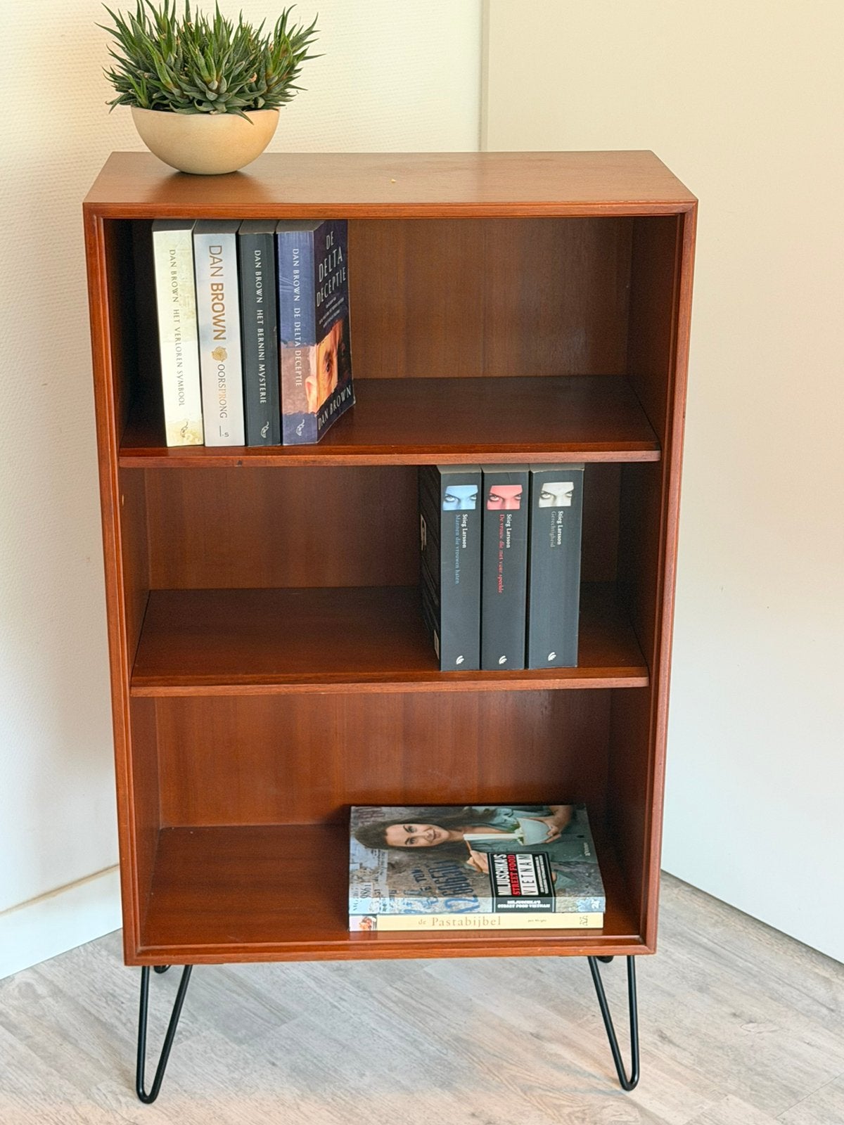 Vintage Formule Kempkes boekenkast | retro boekenkast |, Ophalen, Met plank(en), 100 tot 150 cm, Teakhout
