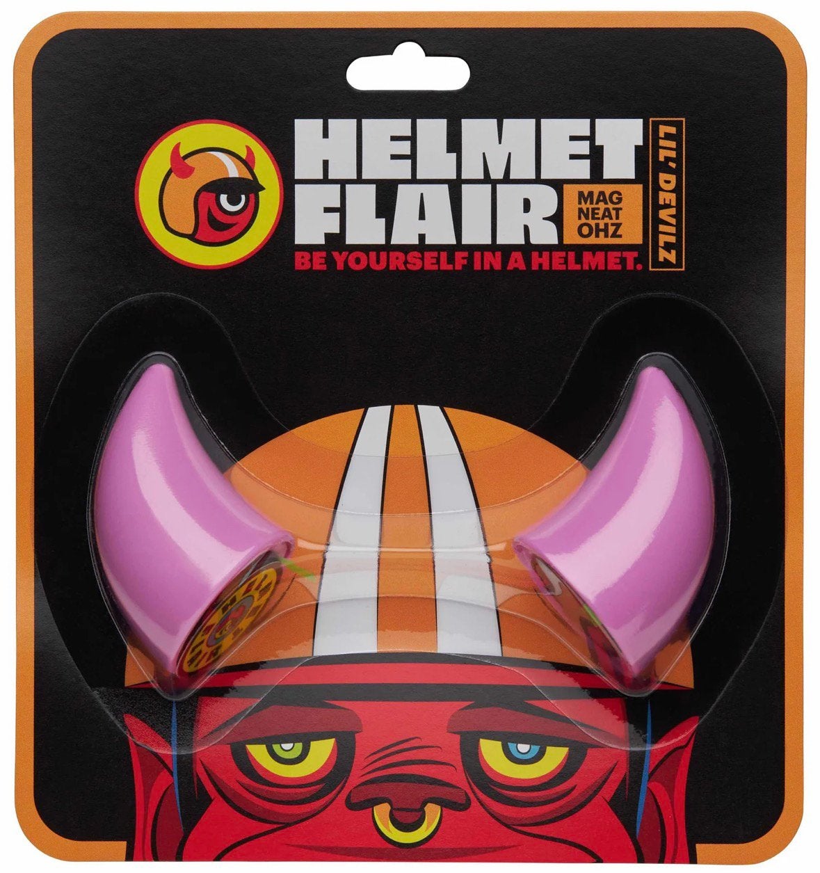 magNeatOhz pink devil horns small, Motoren, Ophalen of Verzenden, Nieuw met kaartje, Integraalhelm, Overige merken