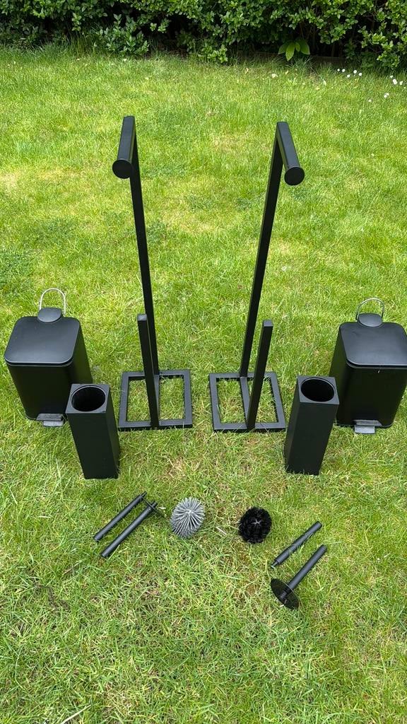 Design toiletset 2x, Ophalen of Verzenden, Zo goed als nieuw, Zwart