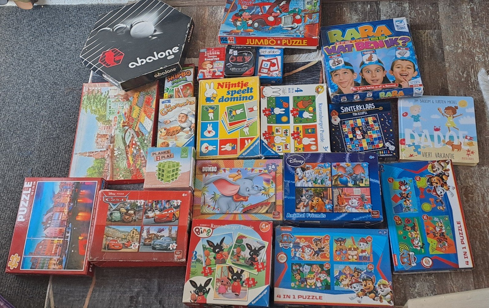 Grote collectie bordspellen en puzzels voor kinderen, Ophalen, Meer dan 50 stukjes, Gebruikt, 2 tot 4 jaar