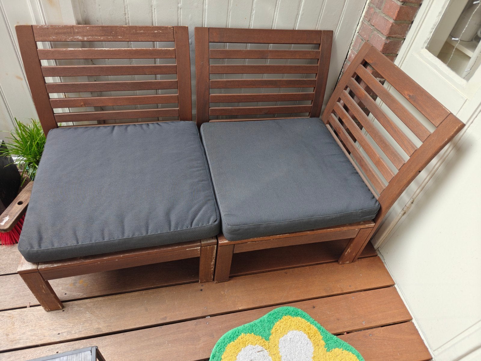 IKEA Applaro buitenstoelen / bank met antraciet zitkussens, Ophalen, Gebruikt, Hout