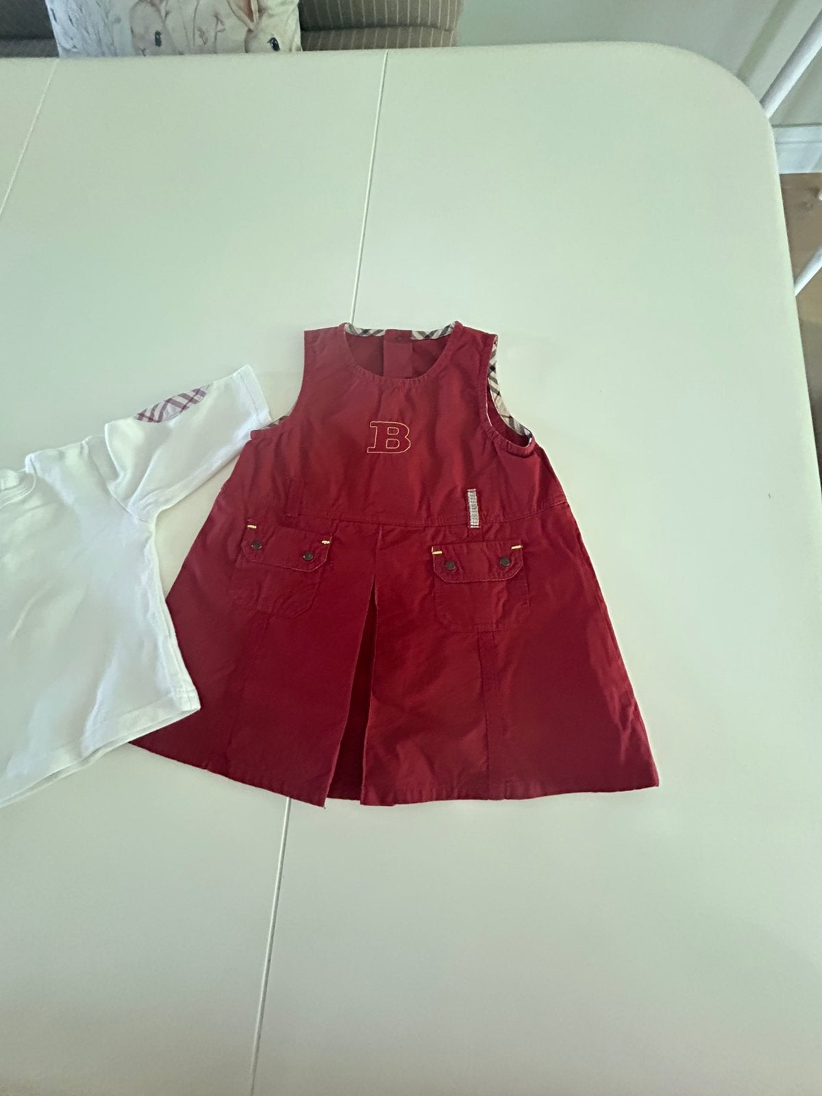 Burberry overgooier en truitje mt 6 mnd zgan mt 68, Ophalen, Zo goed als nieuw, Meisje, Setje