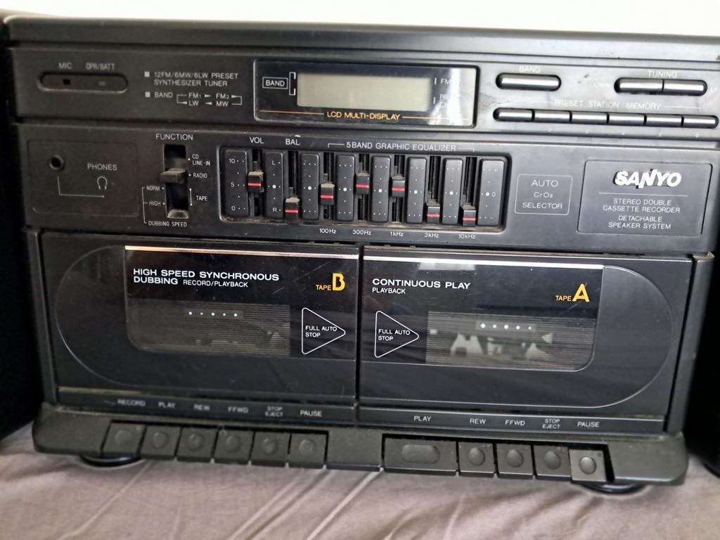Sanyo  radio met dubbele cassette., Ophalen of Verzenden, Overige merken