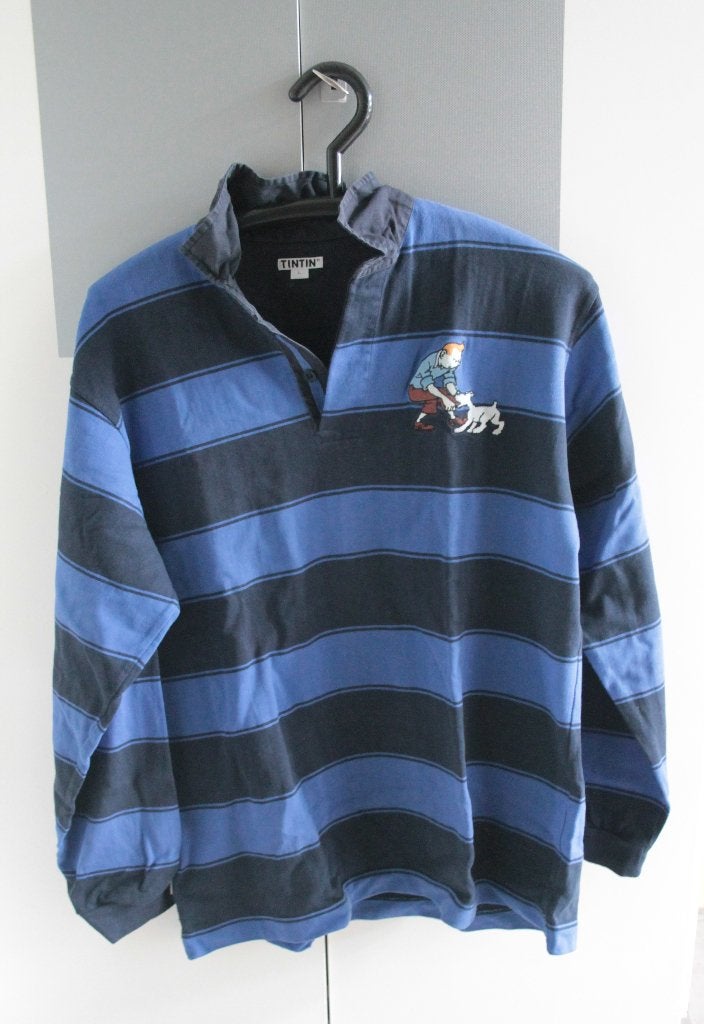 Kuifje herenpolo, Ophalen of Verzenden, Zo goed als nieuw, Maat 52/54 (L), Blauw
