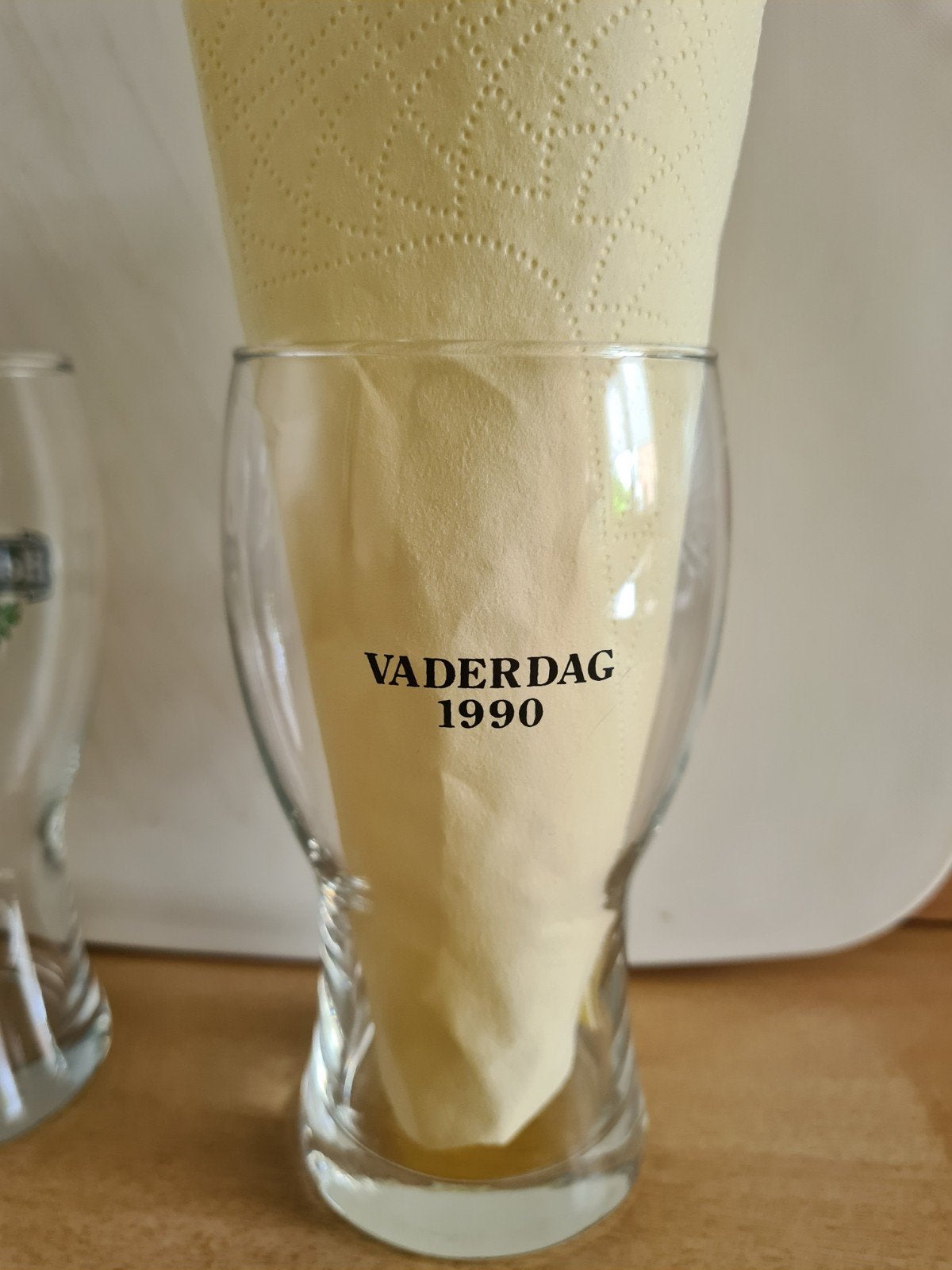 Vaderdag 1990 Heineken, Verzamelen, Glas en Borrelglaasjes, Ophalen of Verzenden, Zo goed als nieuw, Bierglas