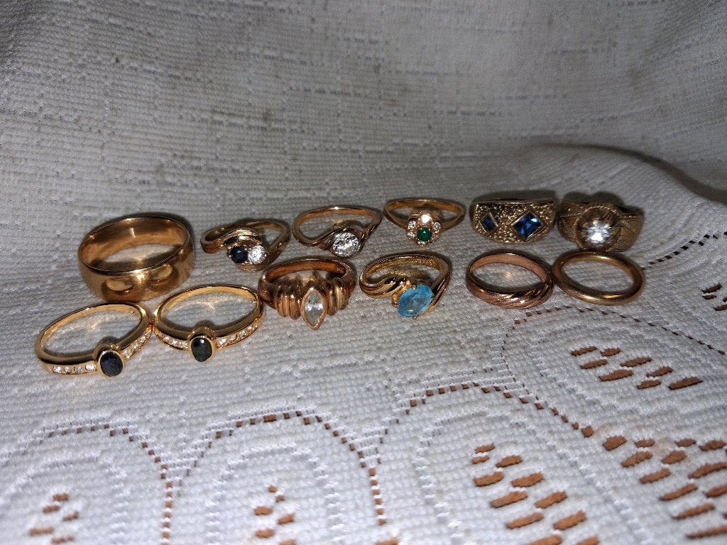 vintage sieraden, Verzenden, Overige materialen, Ring, Met edelsteen