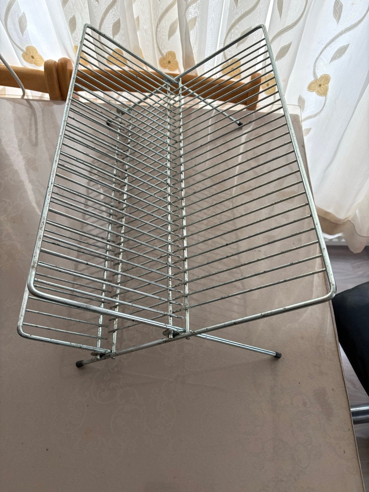 Handig opvouwbaar afdruiprek voor de keuken, Gebruikt, Bordenrek, Zilver, Ophalen of Verzenden
