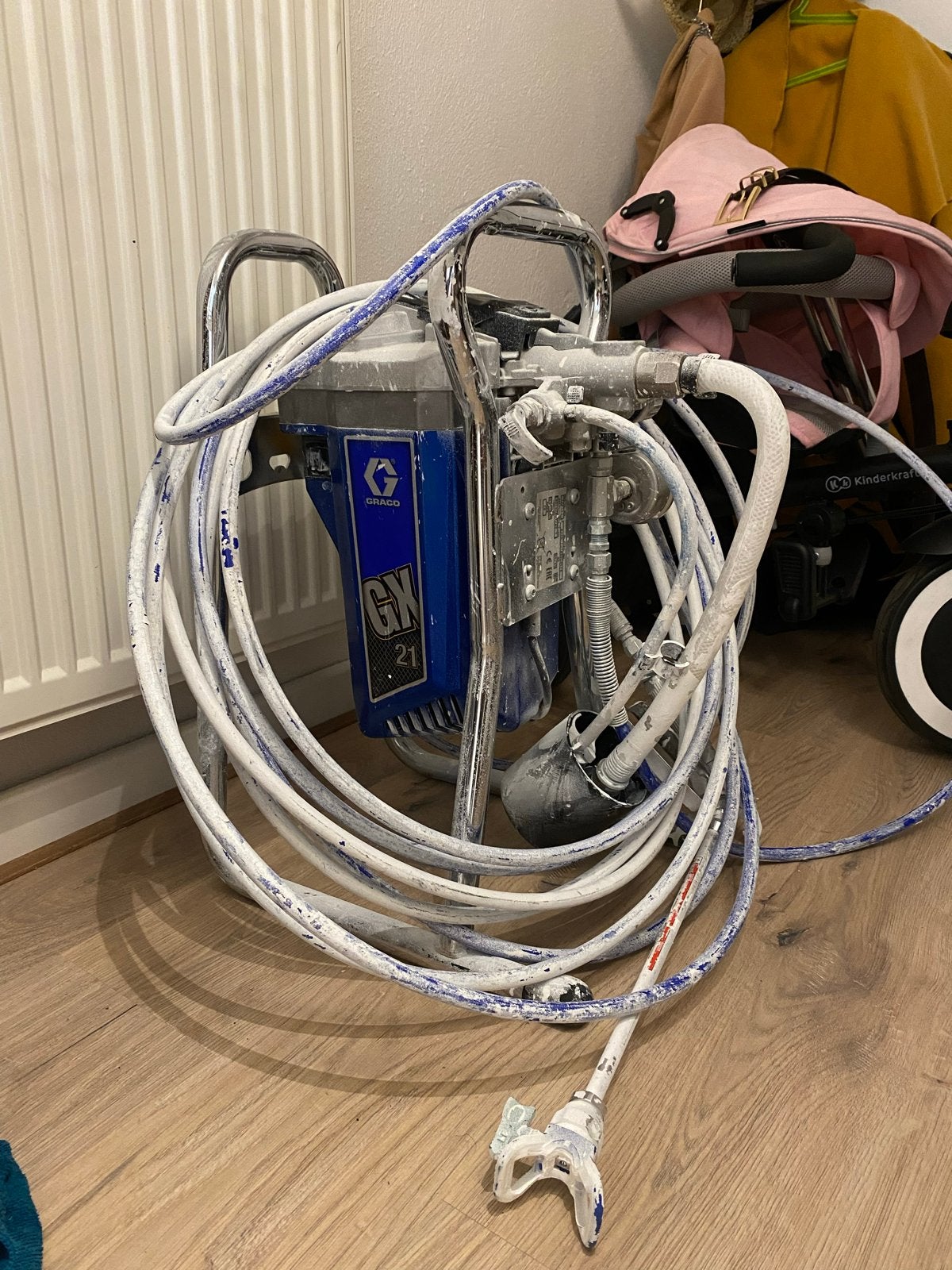 Graco GX 21 Verfspuit - Compleet met accessoires, Ophalen of Verzenden, Zo goed als nieuw, Verfspuit of Verfpomp