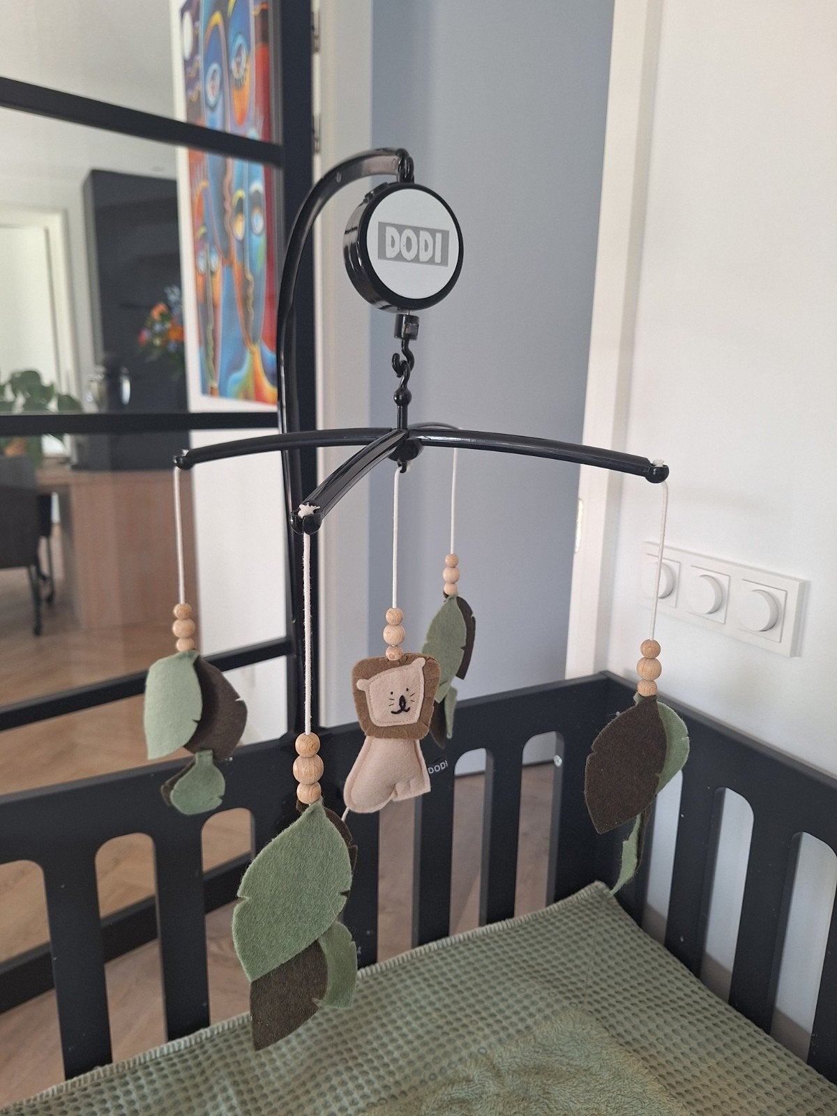 Dodi muziekmobiel / boxmobiel jungle thema, Kinderen en Baby's, Ophalen of Verzenden, Zo goed als nieuw, Mobiel, Met geluid