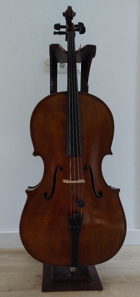 Duitse 4/4 cello, montagnana model, Ophalen, Zo goed als nieuw, 4/4-cello, Met koffer