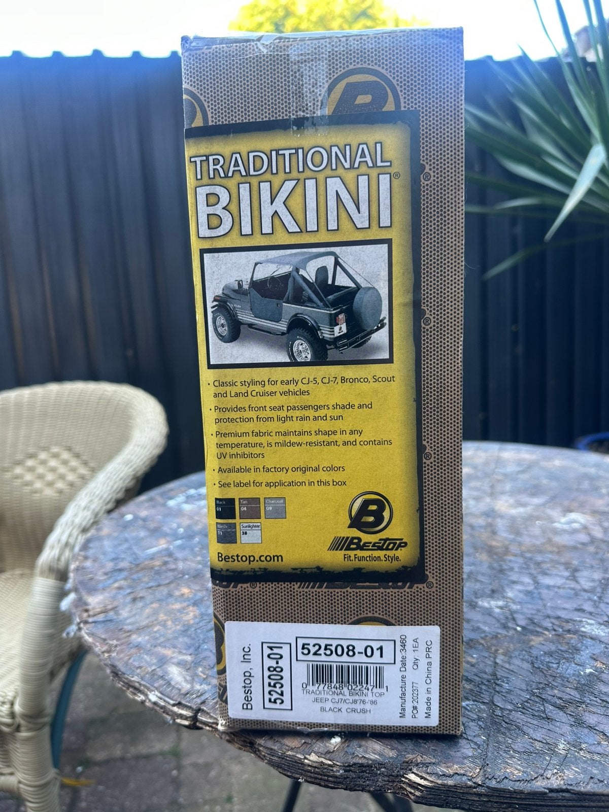 Bikinitop zwart jeep cj met streps, Ophalen of Verzenden, Nieuw, Jeep