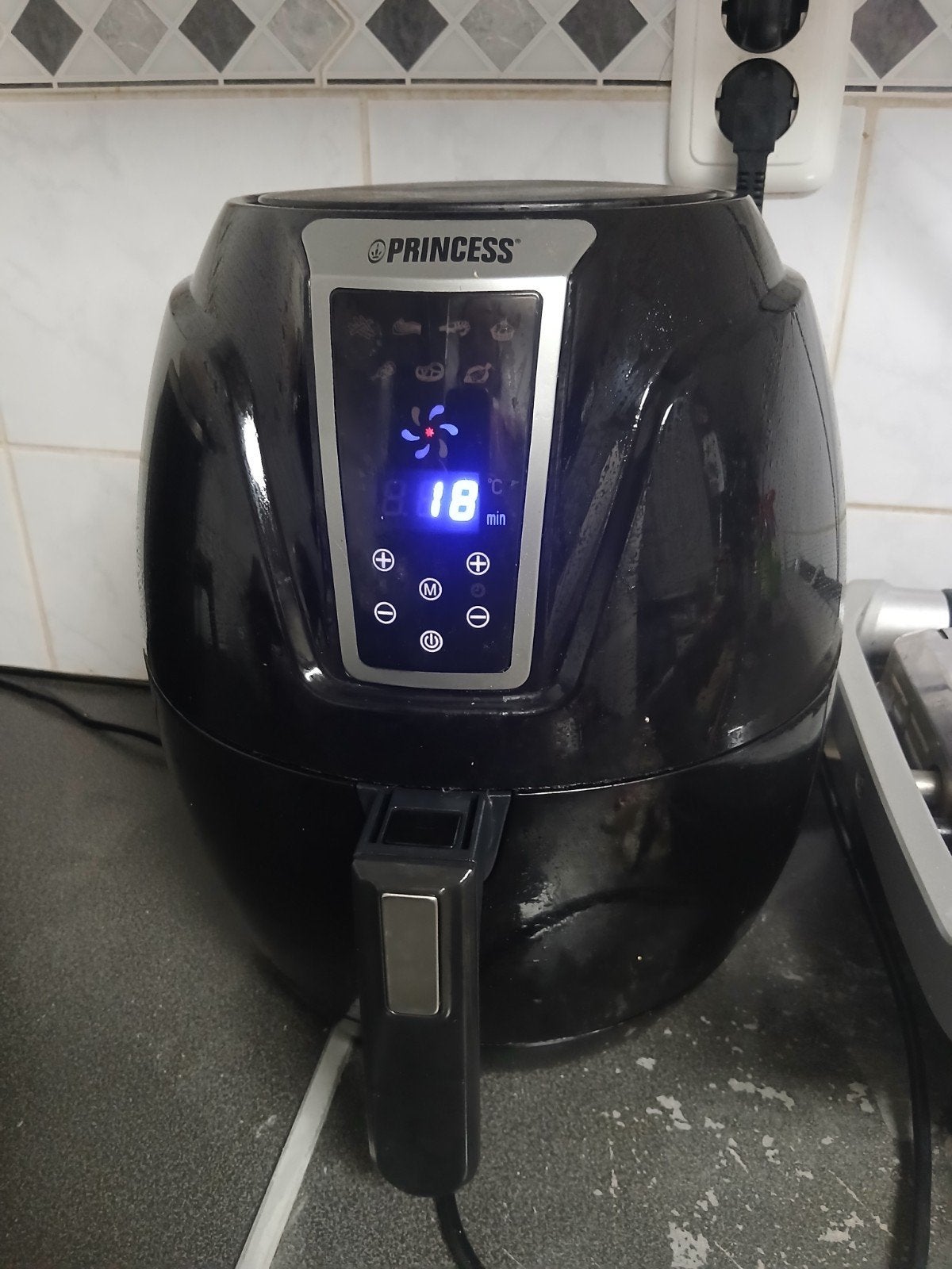 Princess Airfryer - Zwart, 1400W, 3 tot 4 liter, Ophalen of Verzenden, Gebruikt, Uitneembare binnenpan