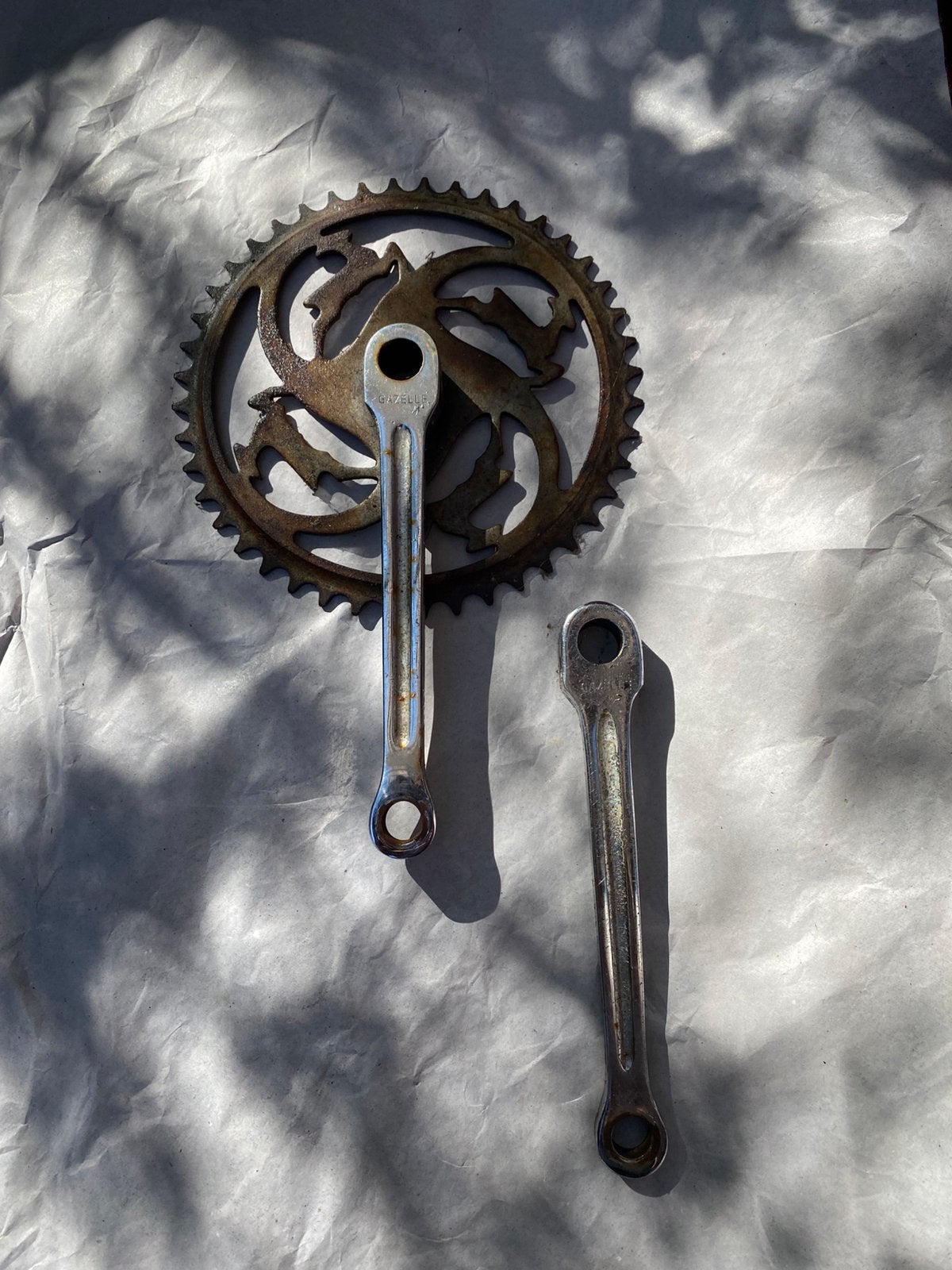 🚲Originele Gazelle crank crankstel randwiel, Ophalen of Verzenden, Crankstel of Pedalen
