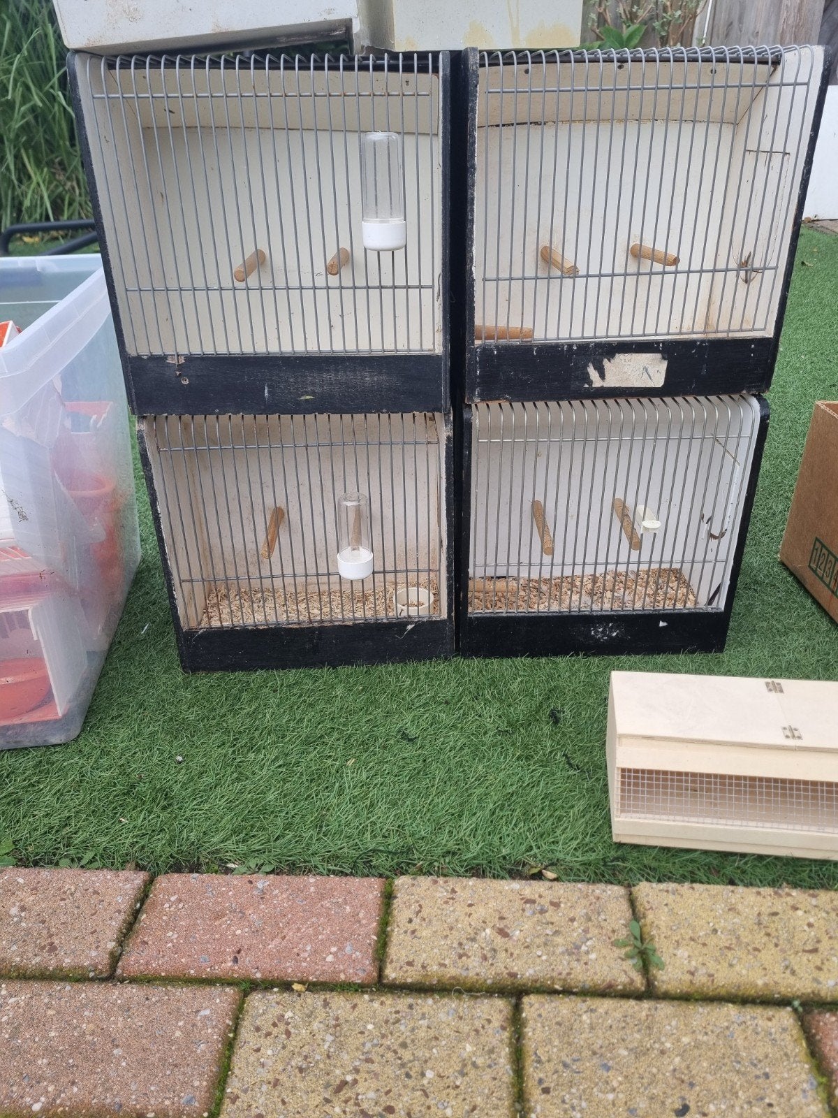 Kleine en grote TT kooien, Dieren en Toebehoren, Ophalen, Hout, Vogelkooi