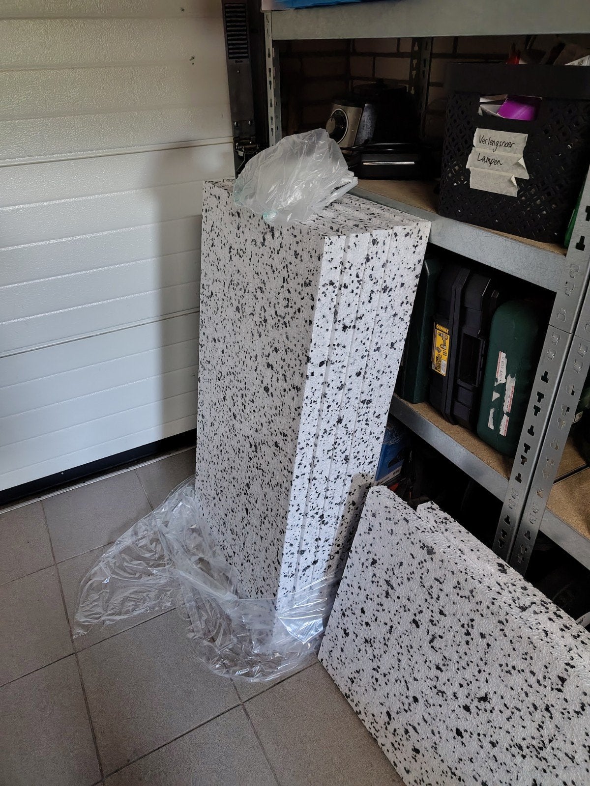 Isolatieplaten - Piepschuim (Tempex) 5 stuks 100x50cm, Ophalen, Dakisolatie, 4 tot 8 cm, Gebruikt