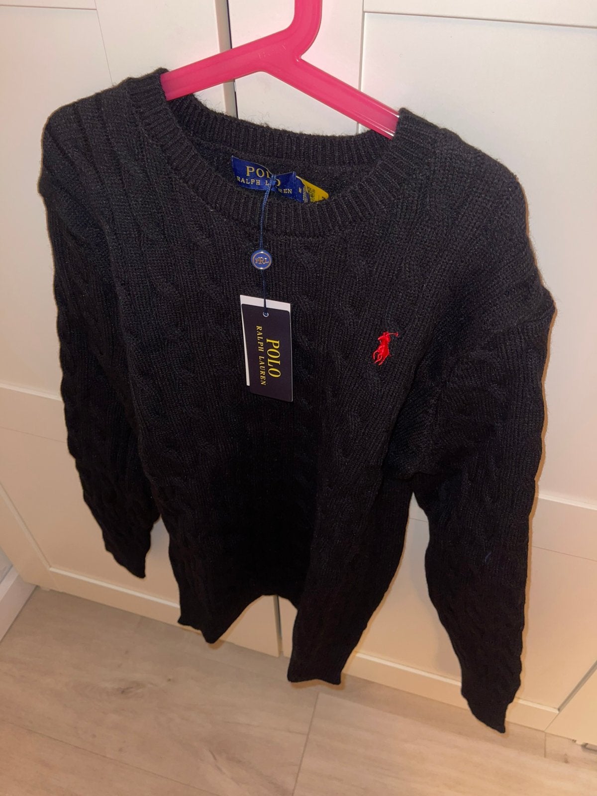 Ralph Lauren Trui (Zwart) M, Ophalen of Verzenden, Zo goed als nieuw, Zwart