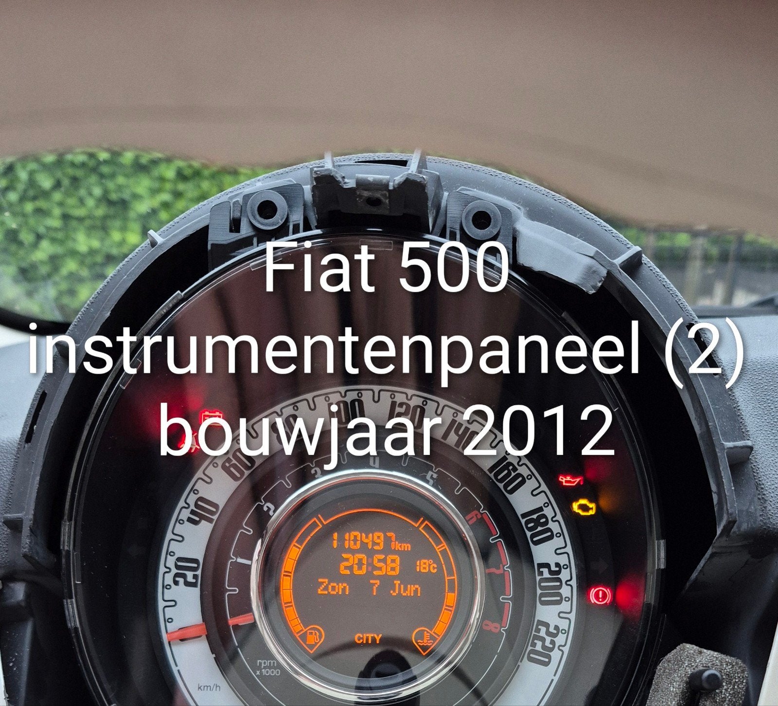Fiat 500 instrumentenpaneel (2008-2012), Ophalen of Verzenden, Gebruikt, Fiat