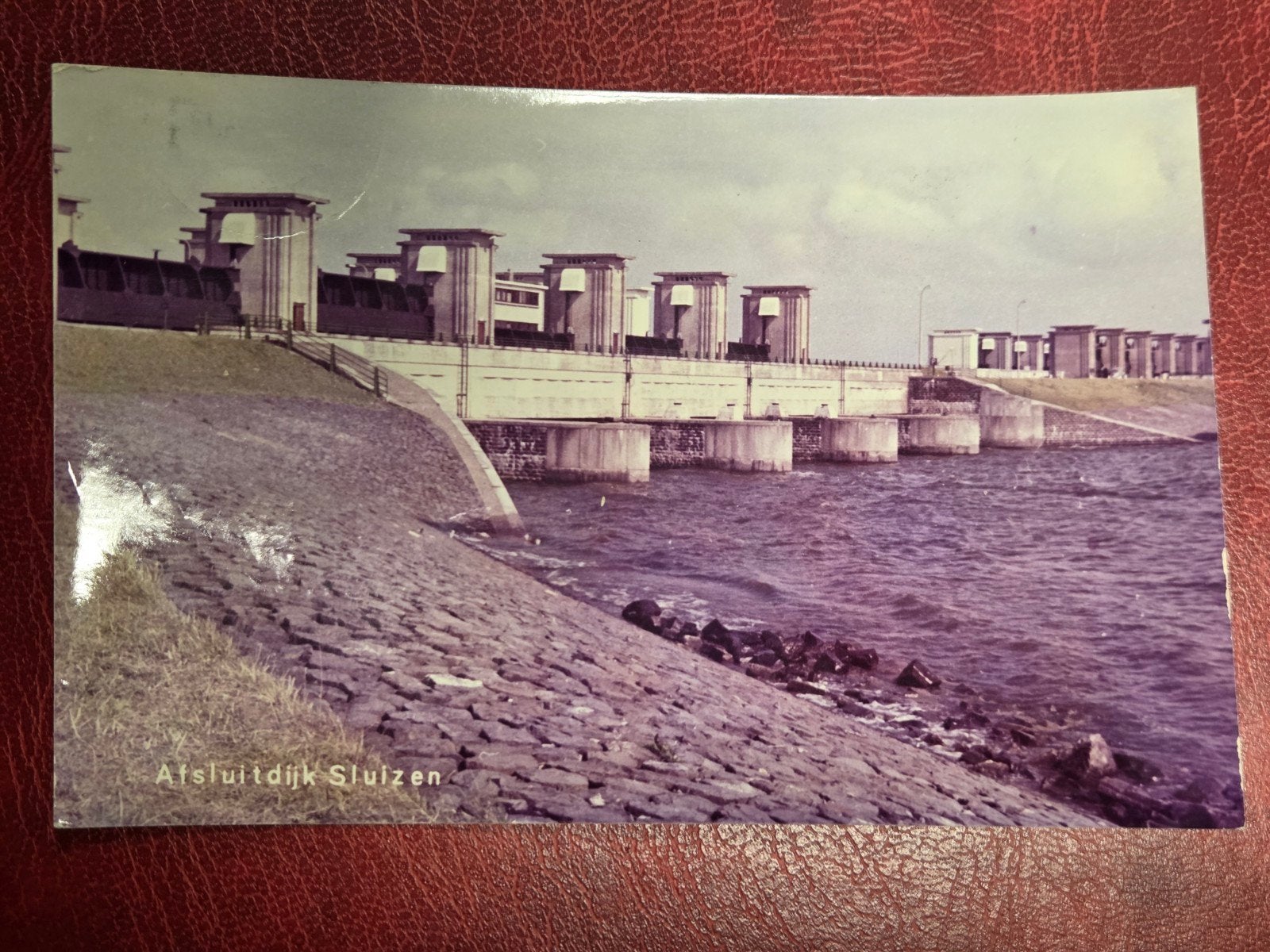 Nederland Afsluitdijk Sluizen fotokaart, Verzenden, 1960 tot 1980