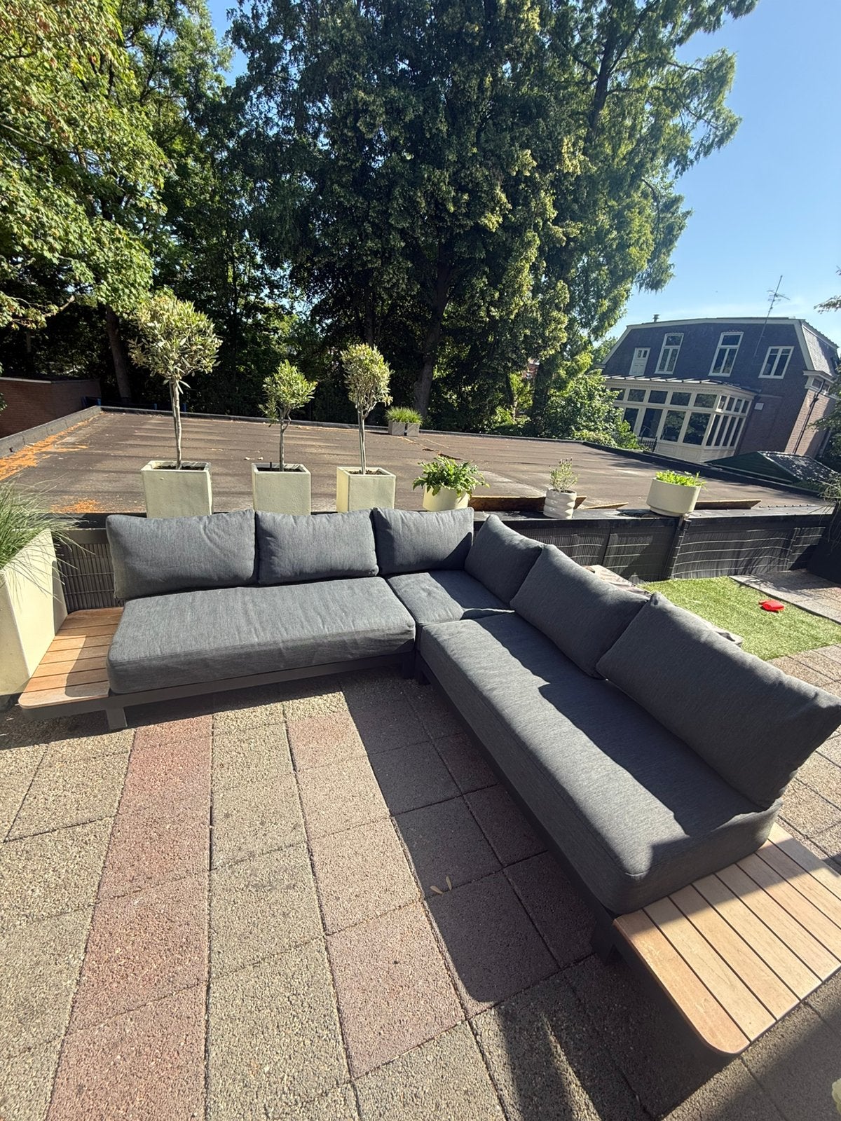 Kwantum Canzo grijze loungeset, Ophalen, Meer dan 8 zitplaatsen, Aluminium, Zo goed als nieuw