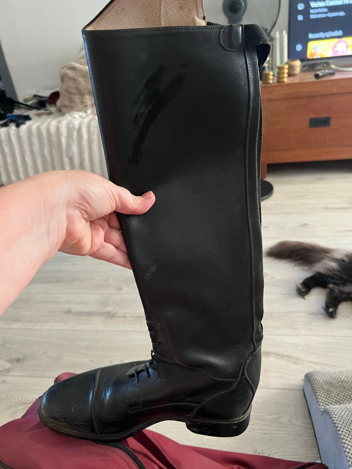 Mooie leren laarzen van petrie 39 met tas., Ophalen, Zo goed als nieuw, Dressuur