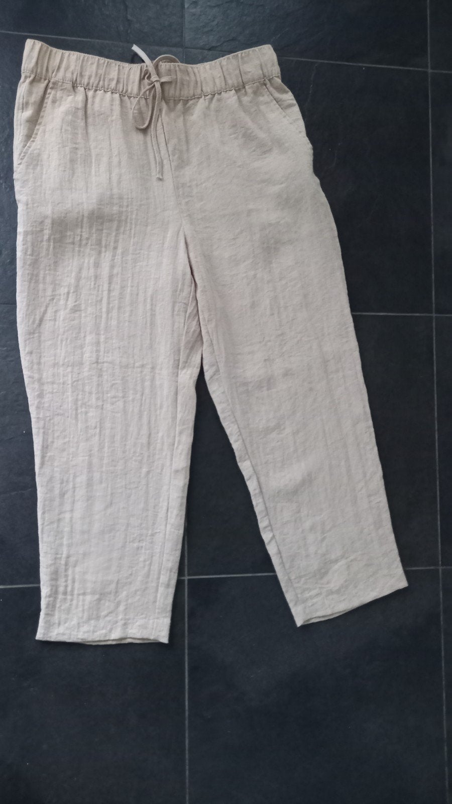 H &M SOEPELE BROEK MAAT L, Kleding | Dames, Maat 38/40 (M), H&M, Beige, Ophalen of Verzenden