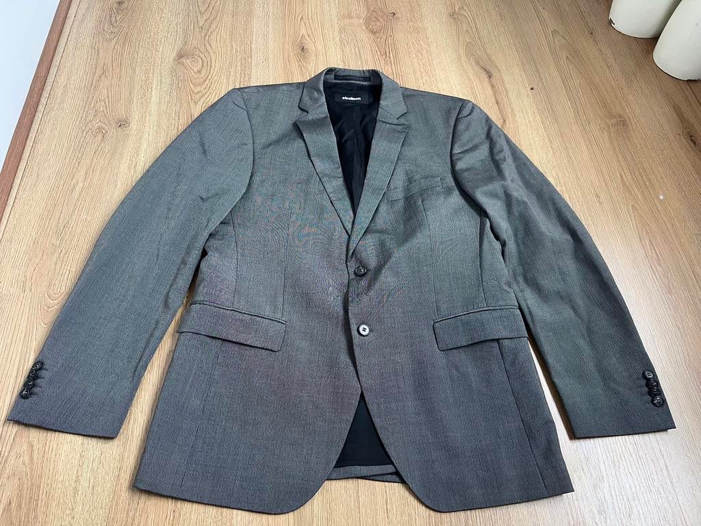 Setpoint silk zijde wollen grijs zilver blazer strellson 50, Kleding | Heren, Kostuums en Colberts, Maat 48/50 (M), Ophalen of Verzenden