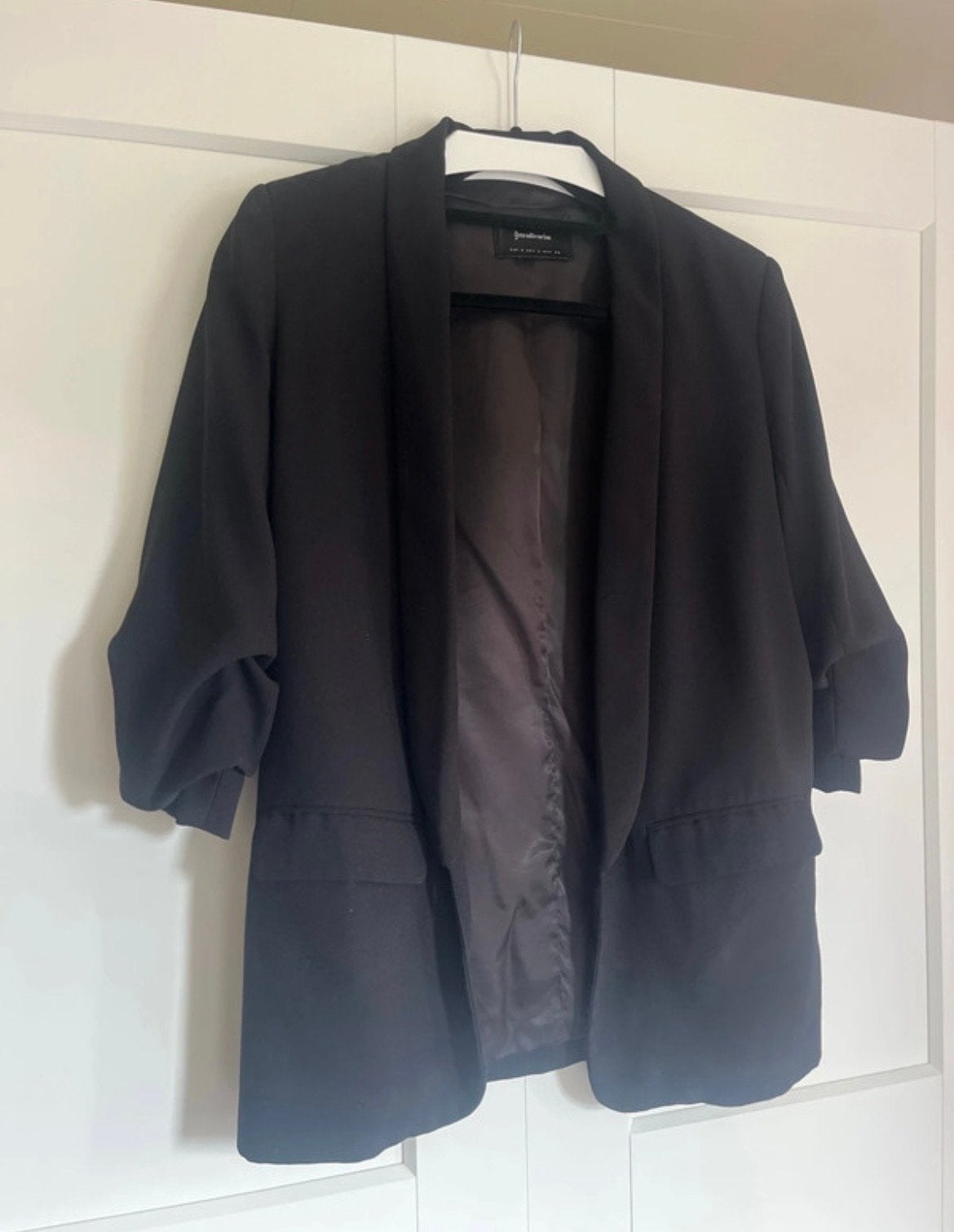 Stradivarius zwarte blazer maat S, Zwart, Ophalen of Verzenden, Zo goed als nieuw, Jasje
