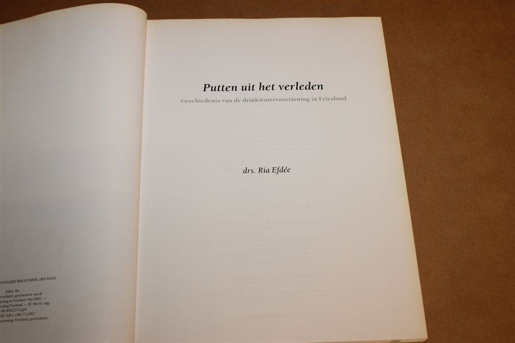 Putten uit het Verleden — Drinkwater in Friesland 1988, Ophalen of Verzenden, Gelezen