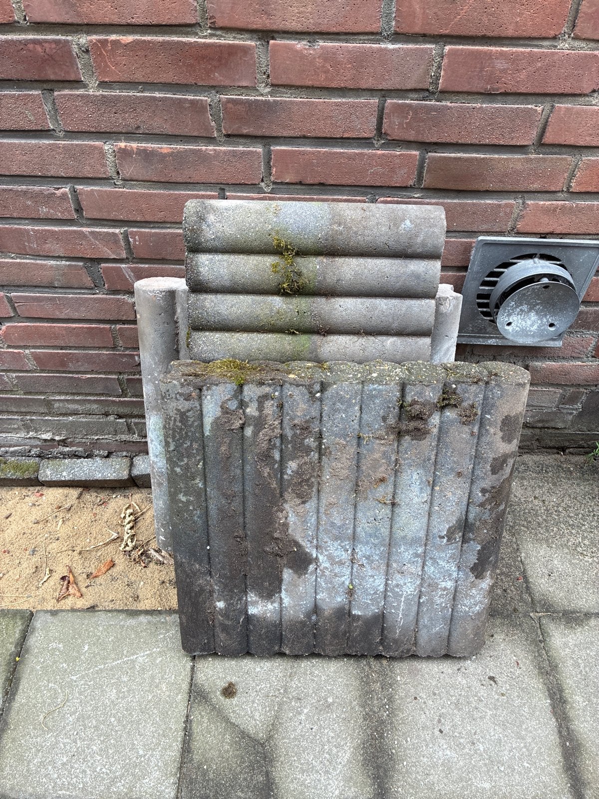9 betonnen borderbanden/tuinafwerking - speelse vorm, Ophalen, Gebruikt, Border, Beton