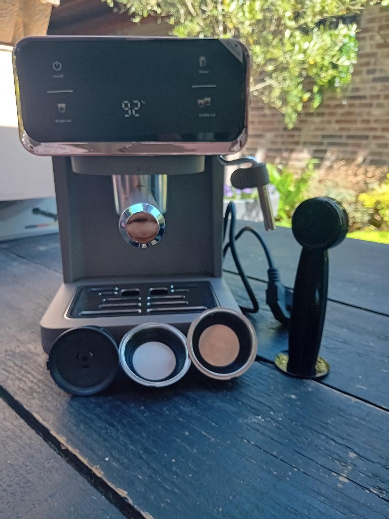 BerIingerhaus espressomachine 3 in 1, Witgoed en Apparatuur, Ophalen, 10 kopjes of meer, Gemalen koffie, Koffiemachine