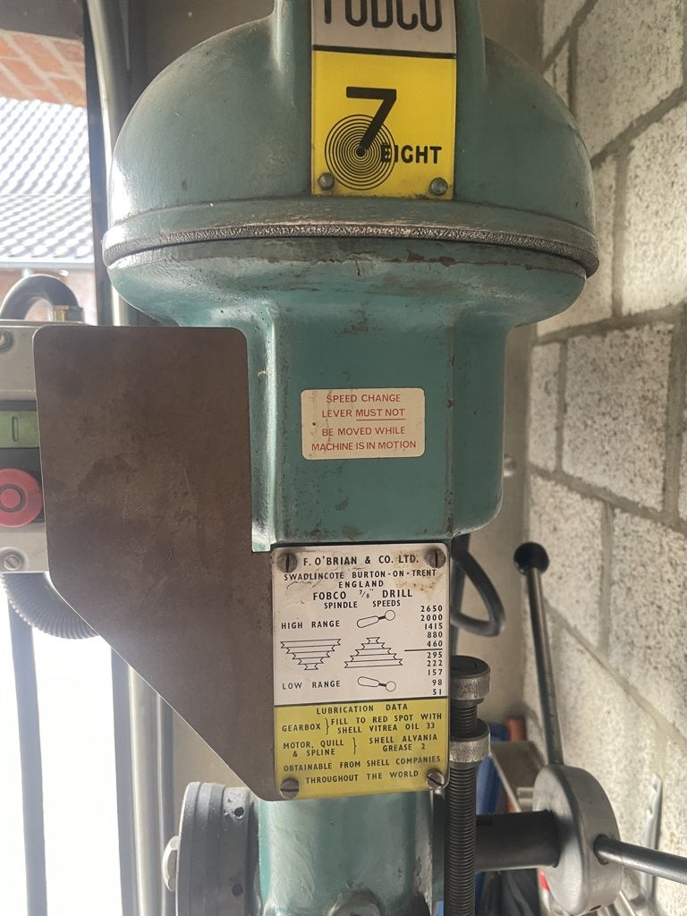 kolomboormachine fobco, Doe-het-zelf en Verbouw, Gereedschap | Boormachines, Ophalen, Gebruikt, 600 watt of meer, Kolomboormachine