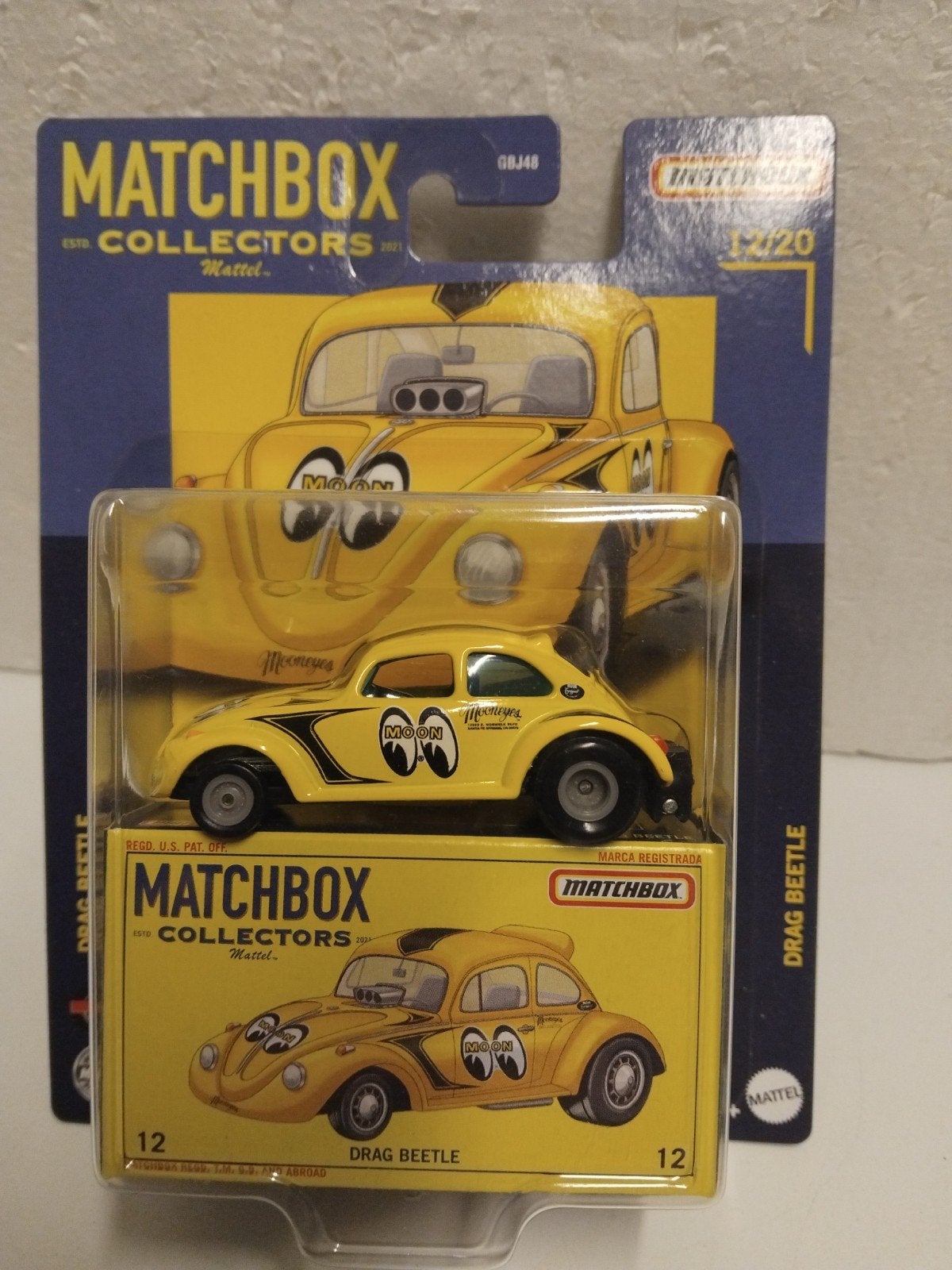 Matchbox Collectors Volkswagen Kever Drag Beetle MOON EYES, Ophalen of Verzenden, Zo goed als nieuw, Auto