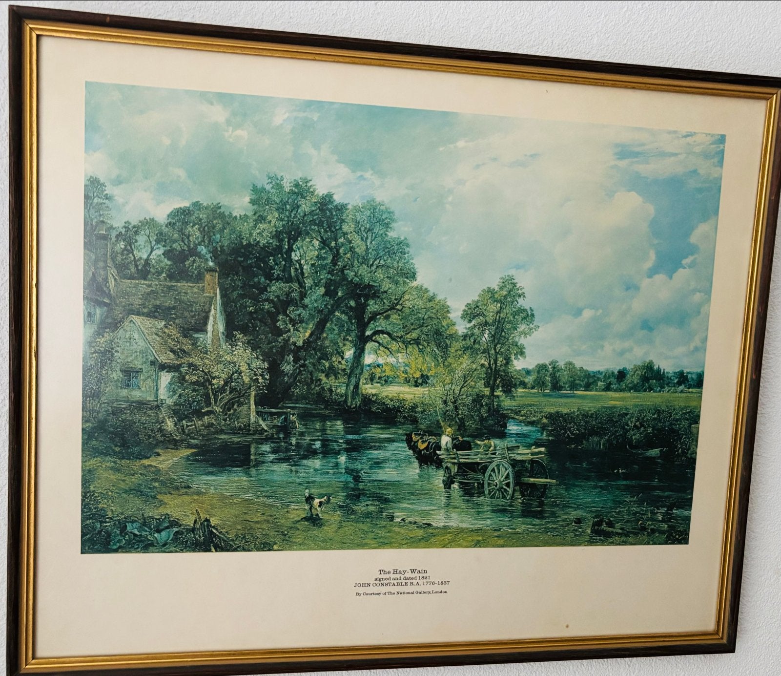 Ingelijste print 'The Hay Wain' van John Constable, Ophalen of Verzenden, Landschap, Klassiek, Print