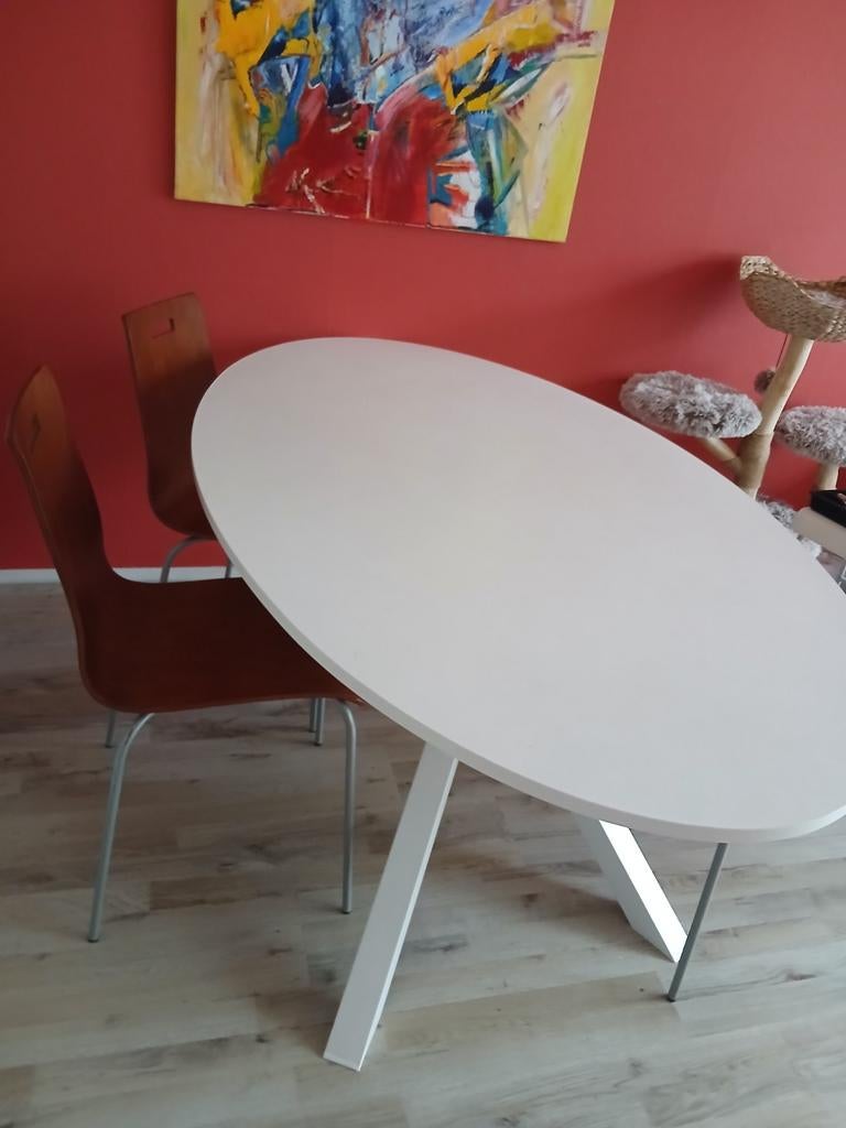 Ikea Eetkamertafel Ovaal Wit, Ophalen, Gebruikt, Ovaal