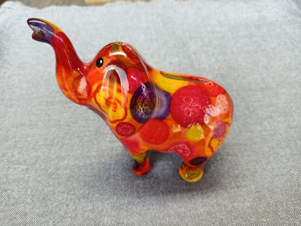 Spaarpot olifant van Pomme-Pidou, Ophalen of Verzenden, Zo goed als nieuw, Steen, Aardewerk of Keramiek, Dier