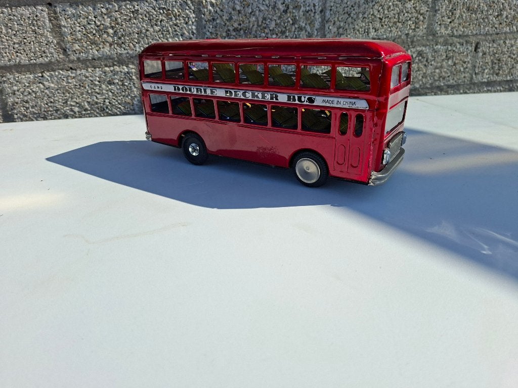antiek zeer oude echt blikken dubbeldekker bus, Ophalen of Verzenden, Zo goed als nieuw