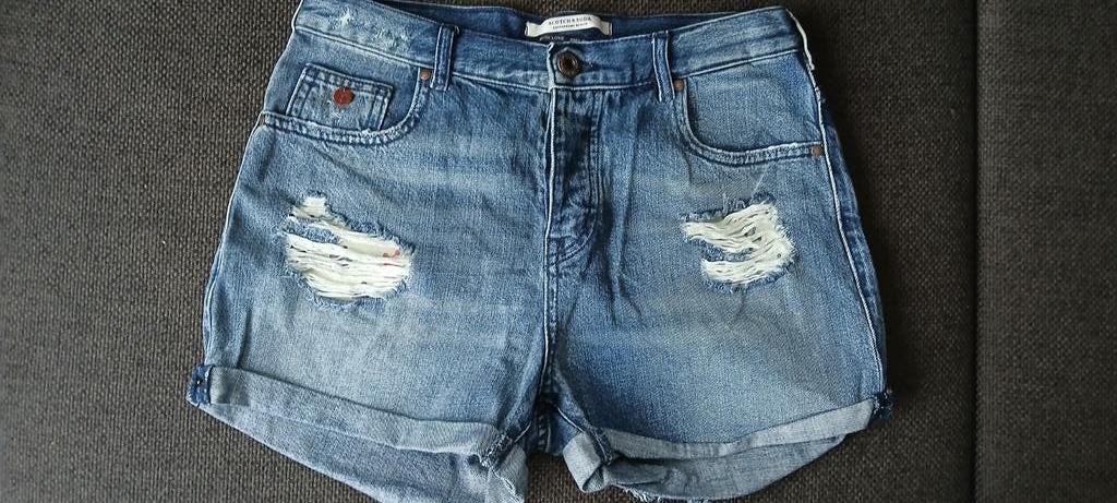 Stoere denim shorts Scotch and Soda - Maat 27 = 36, Kort, Blauw, Scotch & Soda, Ophalen of Verzenden