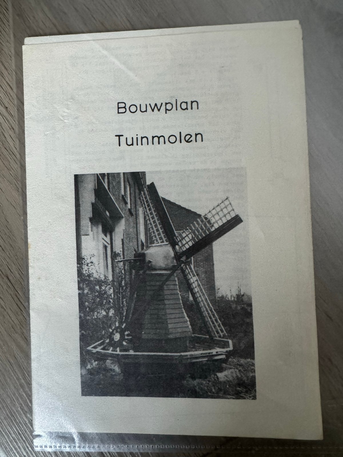 Bouwplan Tuinmolen, Hobby en Vrije tijd, Ophalen of Verzenden, Zo goed als nieuw