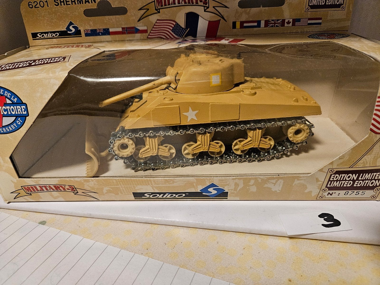militaire voertuigen Solido nr 3, Ophalen of Verzenden, 1:32 tot 1:50, Tank, Overige merken