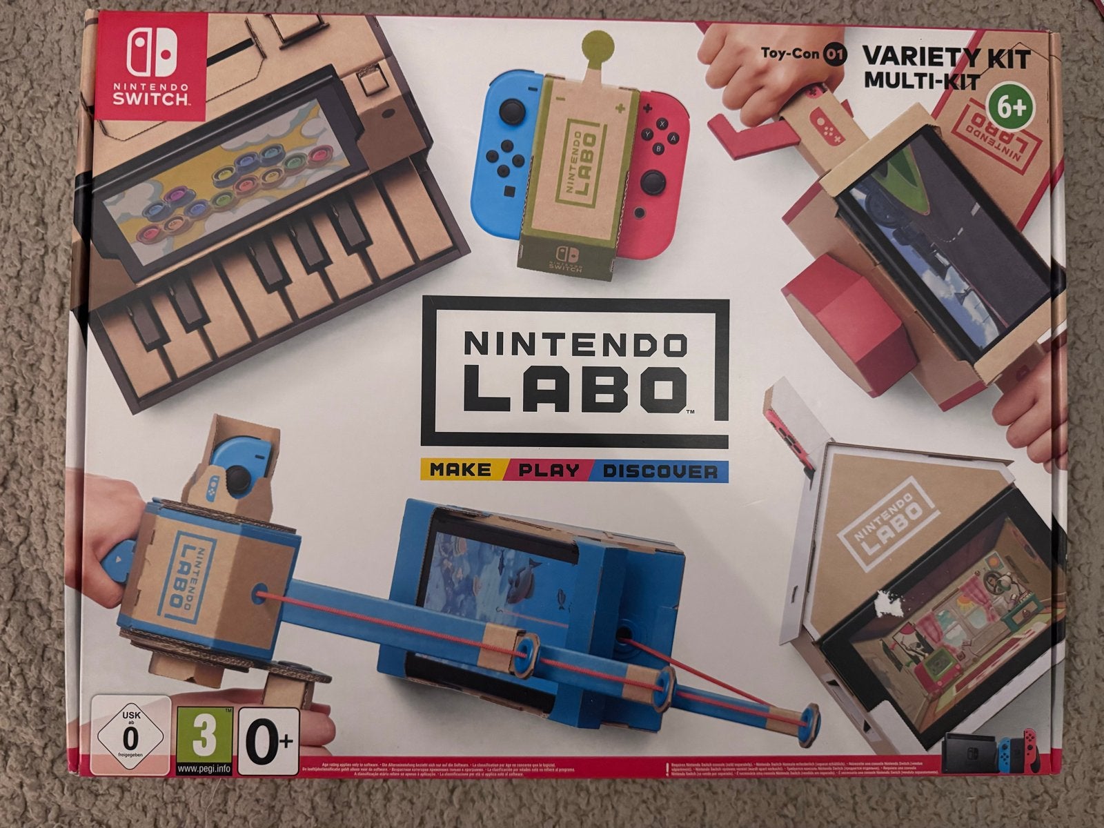 Nintendo Labo Variety Kit - Bouw, Speel, Ontdek!, Spelcomputers en Games, Puzzel en Educatief, 1 speler, Nieuw, Ophalen of Verzenden