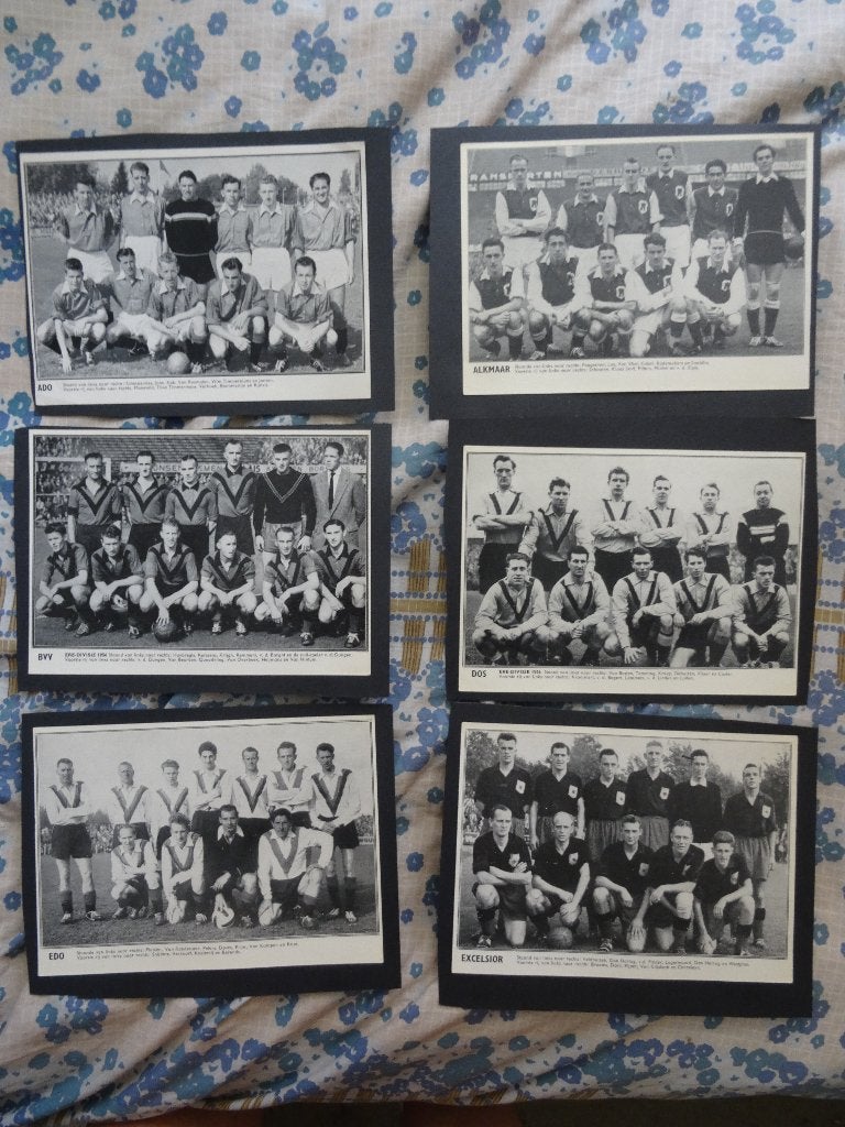 36 Grote Monty Elftal platen uit de 50-er jaren, Ophalen, Gebruikt, Feyenoord, Poster, Plaatje of Sticker