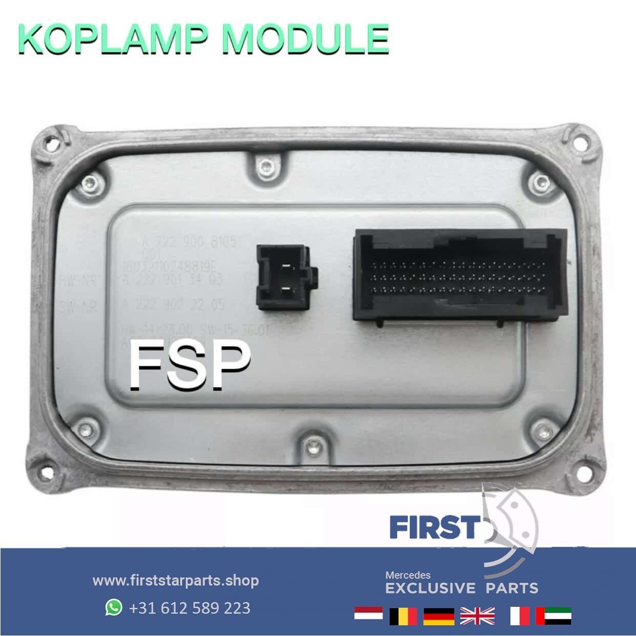 A2229000806 W222 W217 S Klasse Mercedes LED Koplamp module L, Gebruikt, -, Ophalen of Verzenden, -