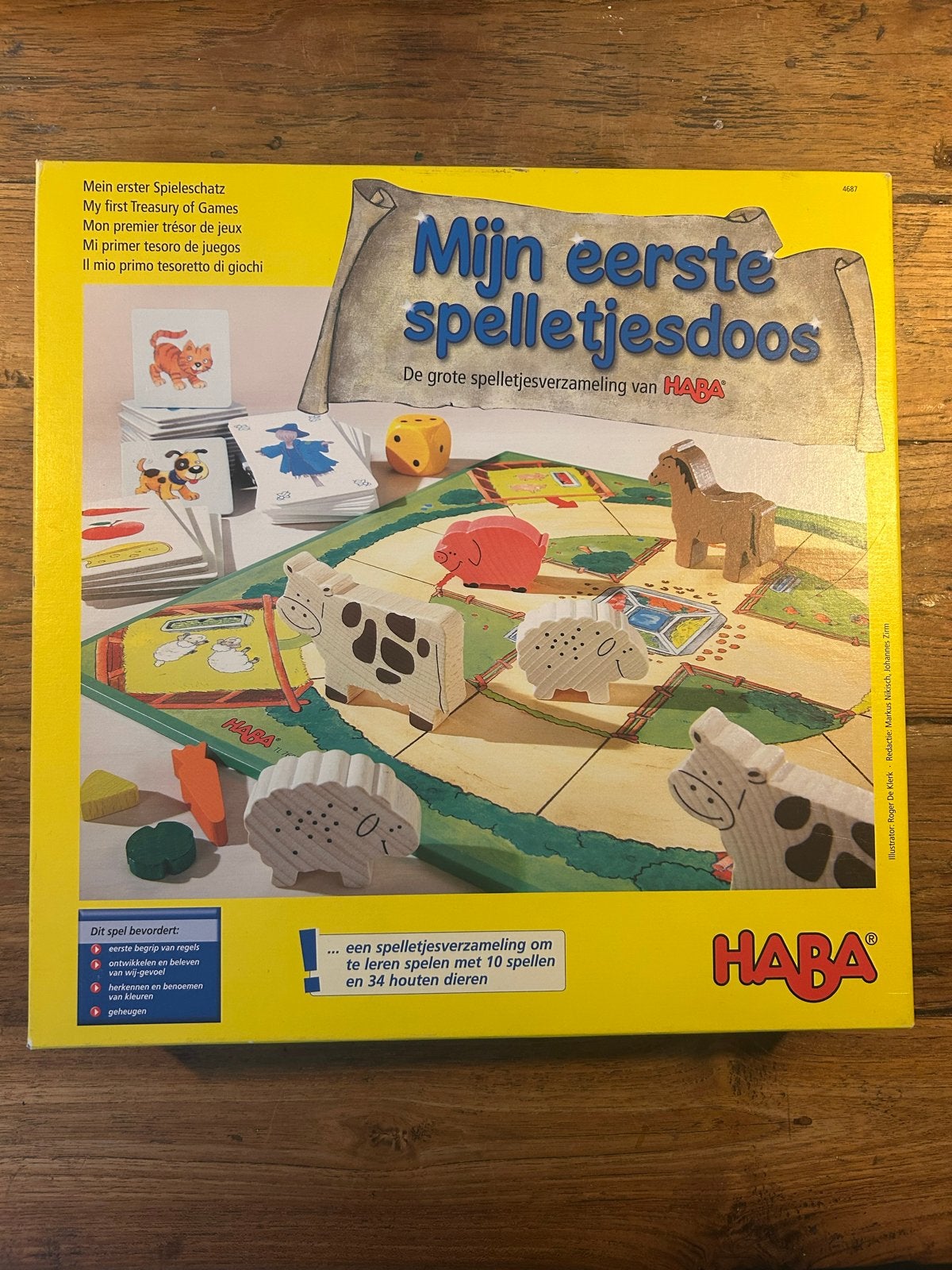 HABA Mijn Eerste Spelletjesdoos - Grote Spellenverzameling, Hobby en Vrije tijd, Gezelschapsspellen | Bordspellen, Ophalen, Zo goed als nieuw
