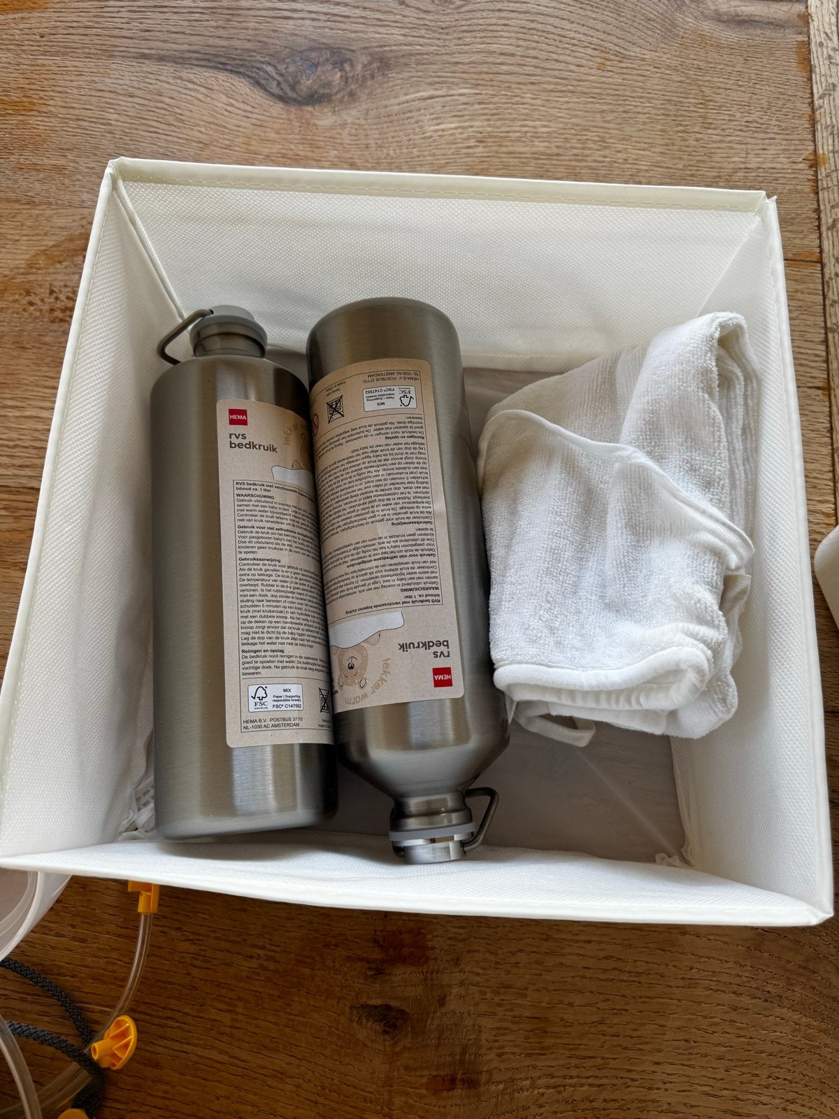 Hema RVS bedkruik  2 Set- Zo goed als nieuw, Ophalen of Verzenden, Zo goed als nieuw